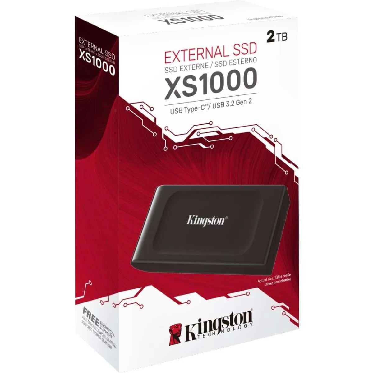 Disco duro externo SSD XS1000 KINGSTON 2TB
