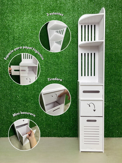 ORGANIZADOR VERTICAL ESQUINERO CON GAVETAS 120*20*20 CM