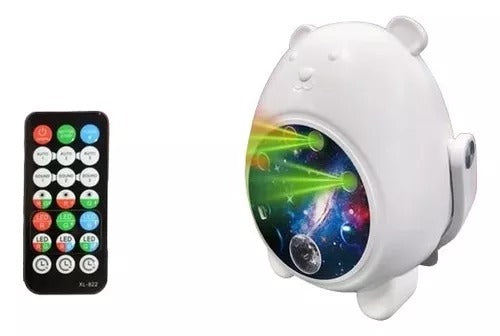 Proyector de oso con control bluetooth mini lámpara galaxia